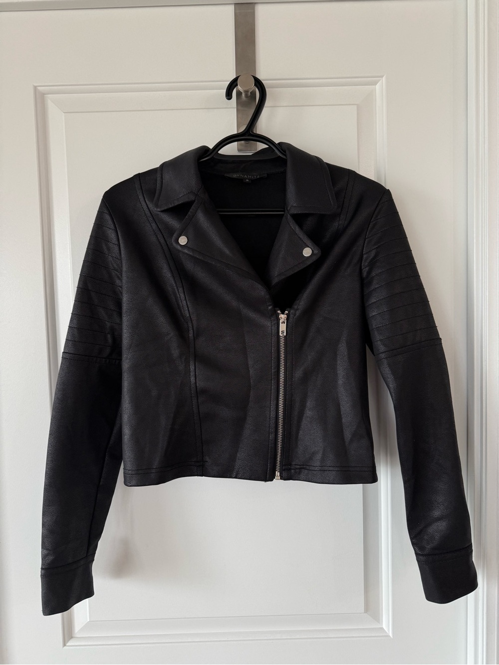 Dynamite Faux Cropped Leather Jacket